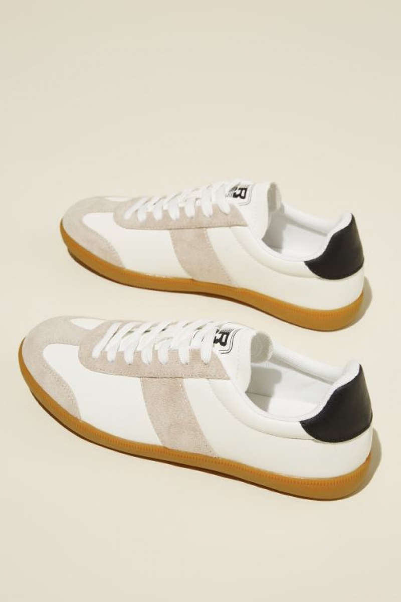 Cotton On Bella Sleek Retro Women's Sneakers White / Beige | tM7FLRnn40N