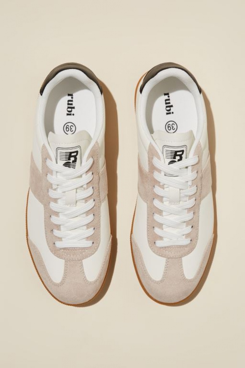 Cotton On Bella Sleek Retro Women's Sneakers White / Beige | tM7FLRnn40N