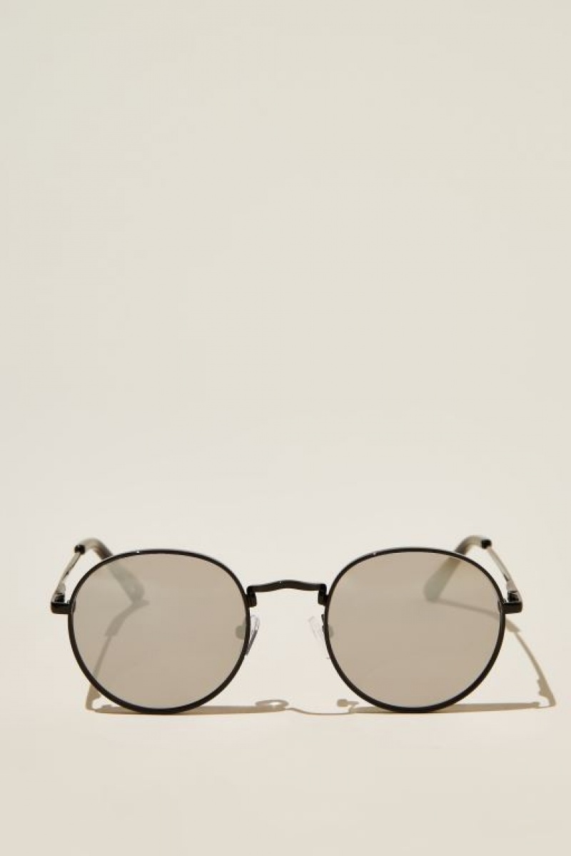 Cotton On Bellbrae Men\'s Sunglasses Black Silver | uosEGzYAwQv