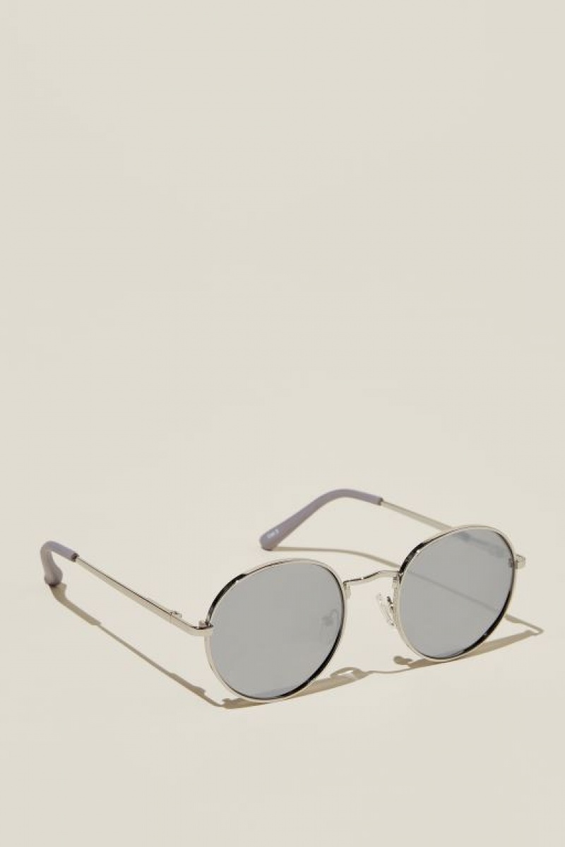 Cotton On Bellbrae Polarized Men's Sunglasses Silver / Grey / Silver | 3ZwdkRvJsPL