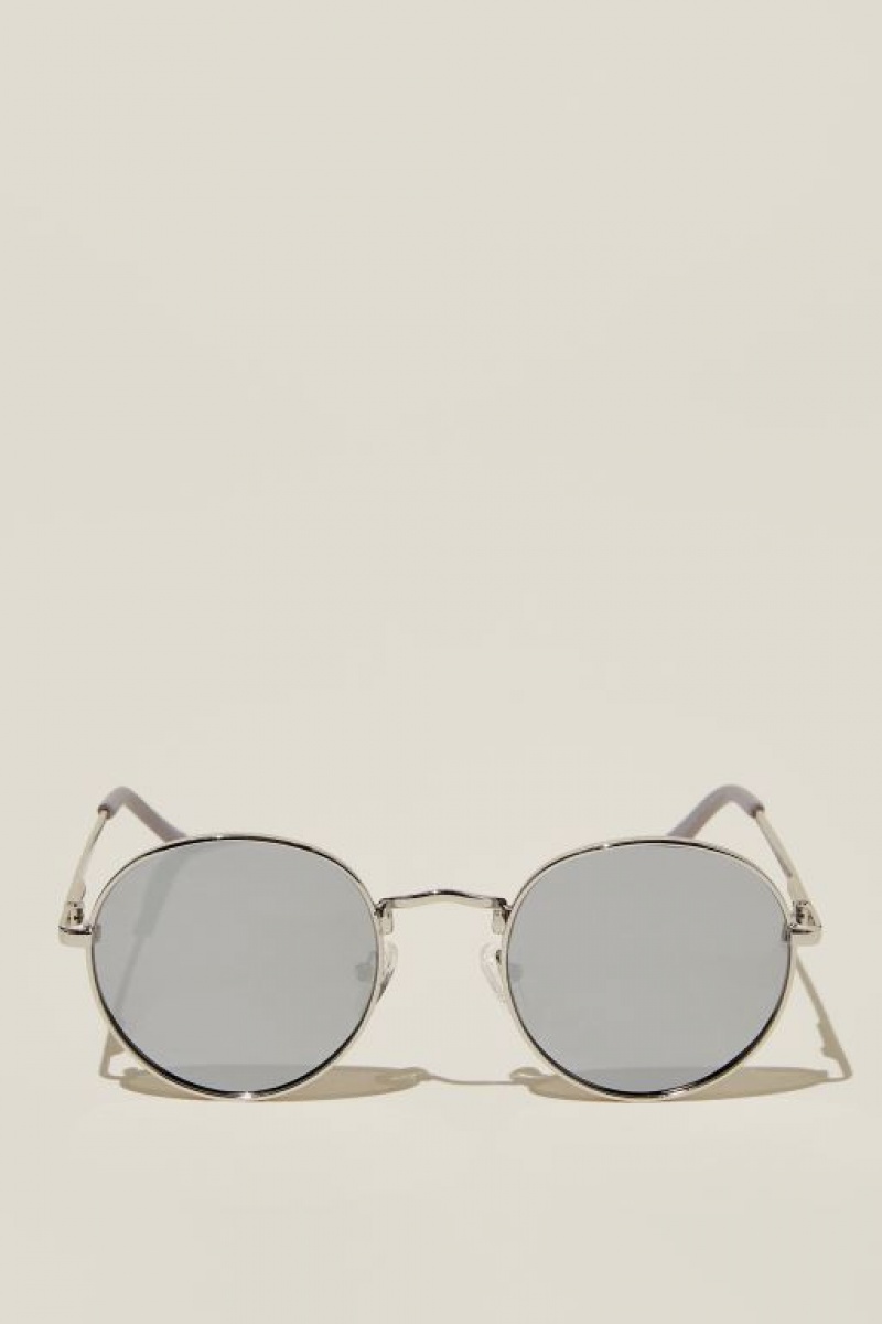 Cotton On Bellbrae Polarized Men\'s Sunglasses Silver / Grey / Silver | 3ZwdkRvJsPL
