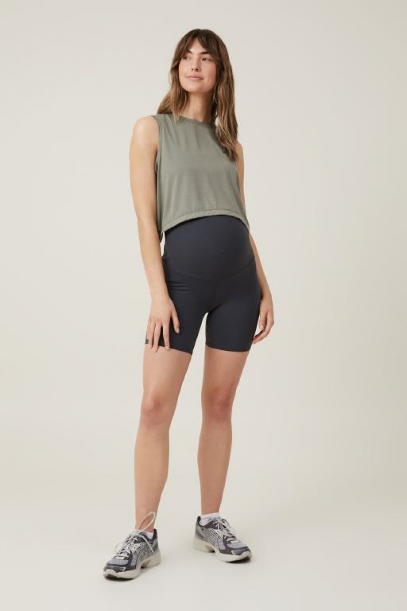 Cotton On Bike Short Women\'s Maternity Wear Blue | 9tONsW9wF1H