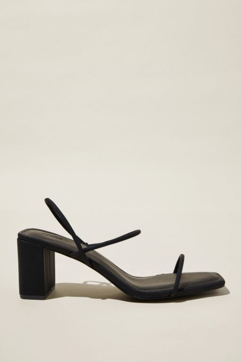 Cotton On Billy Tubular Slingback Block Women\'s Heels Black | jHyAg1Yh4fy