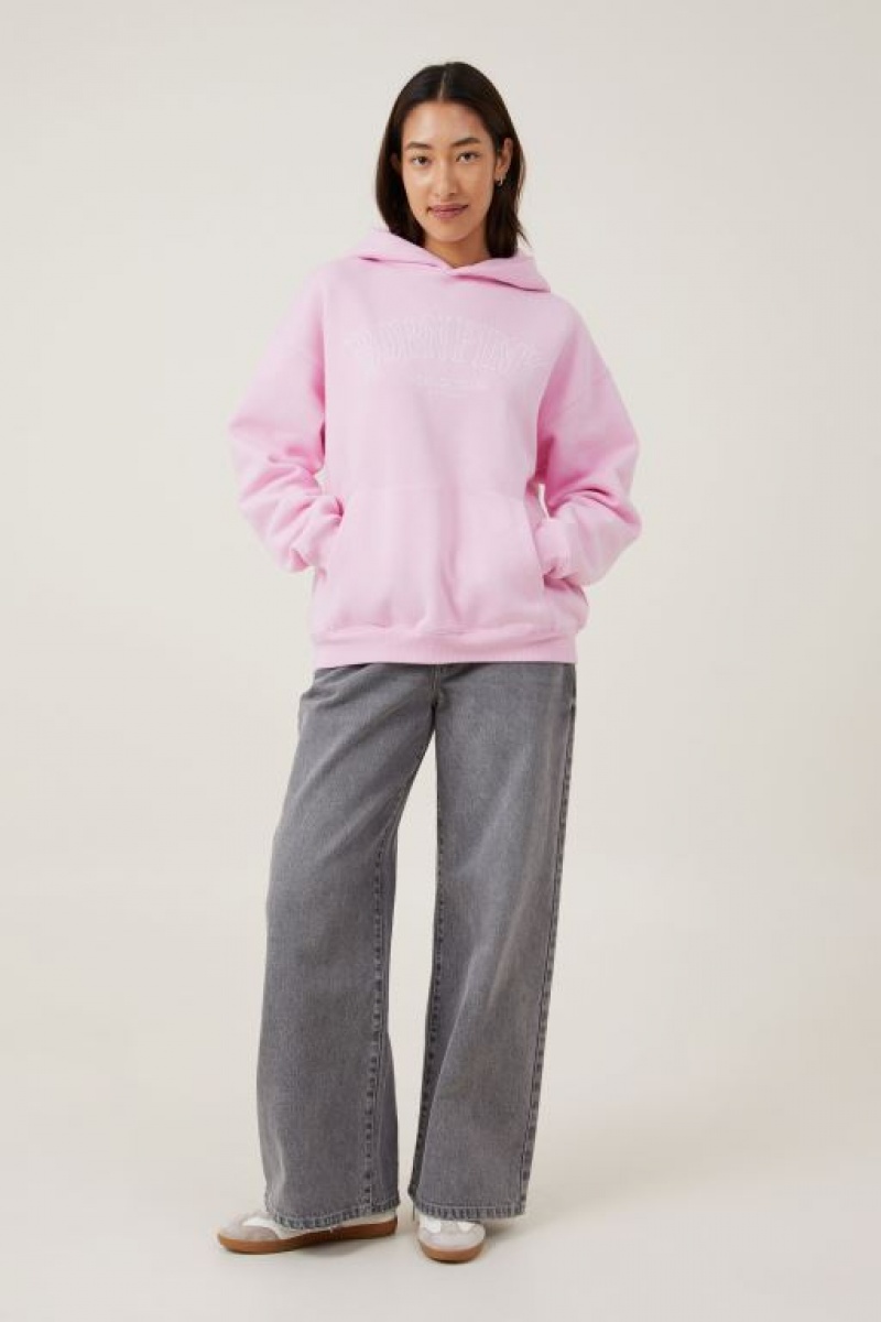 Cotton On Black Pink Hoodie Women's Track Pants Black Pink / Pink | D5CdzDaNnEZ