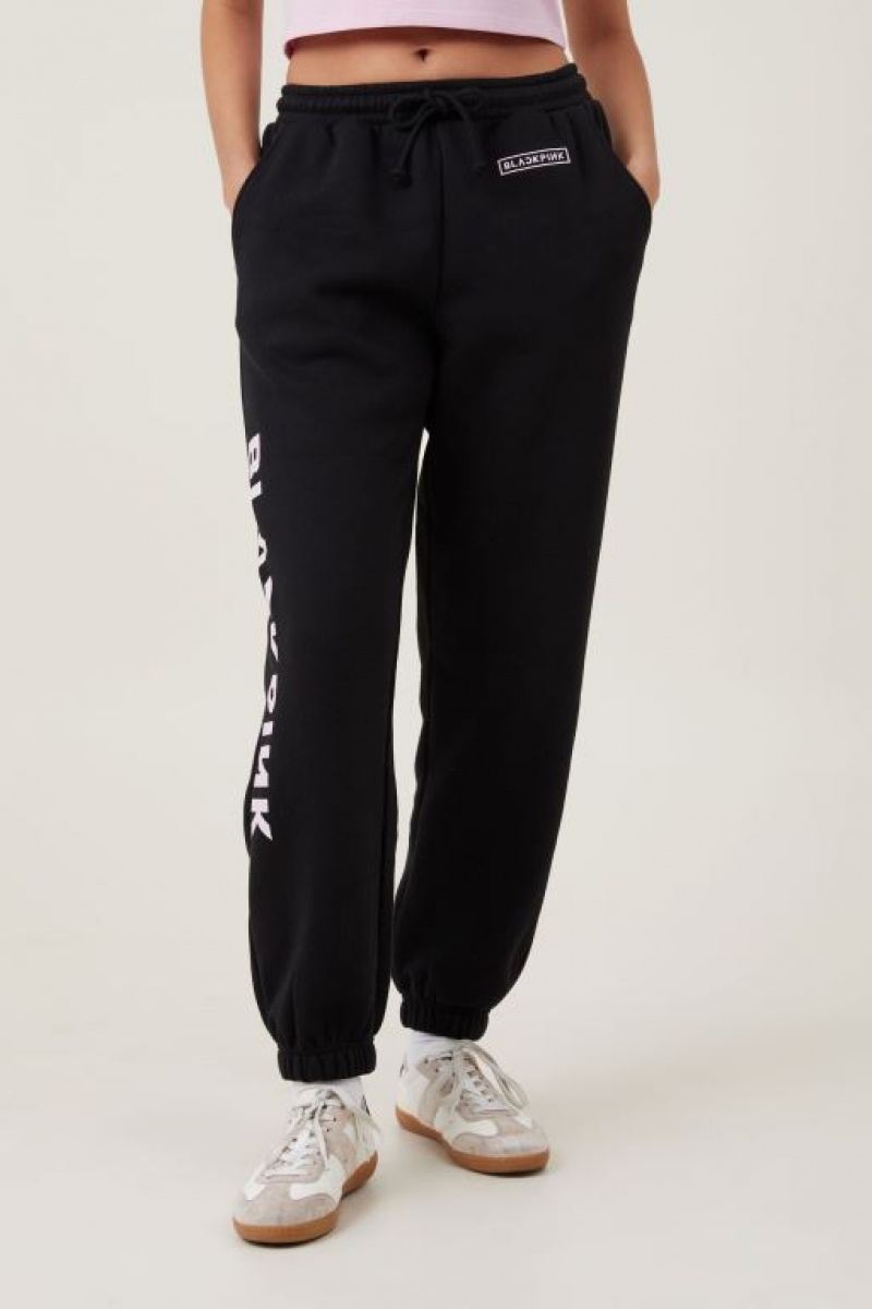 Cotton On Black Pink Track Women's Track Pants Black Pink / Black | kFRCLW8W7w5