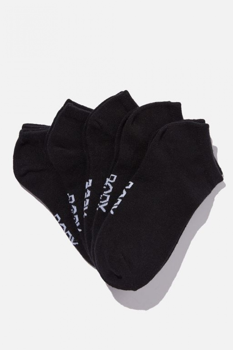 Cotton On Body 5Pk Ankle Cut Women\'s Socks Black | VxhrGkLvnAj