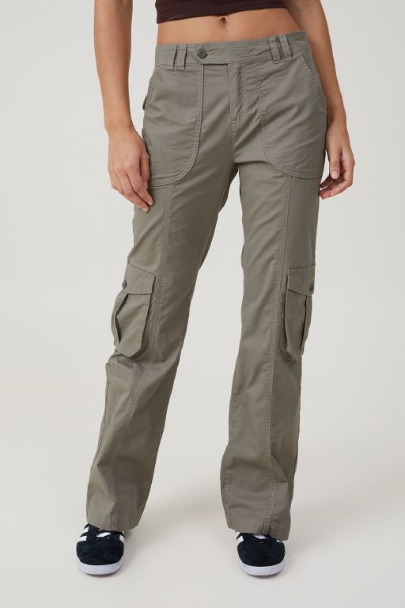 Cotton On Bootleg Cargo Flare Women's Pants Woodland | 5BcaqiyIgH8