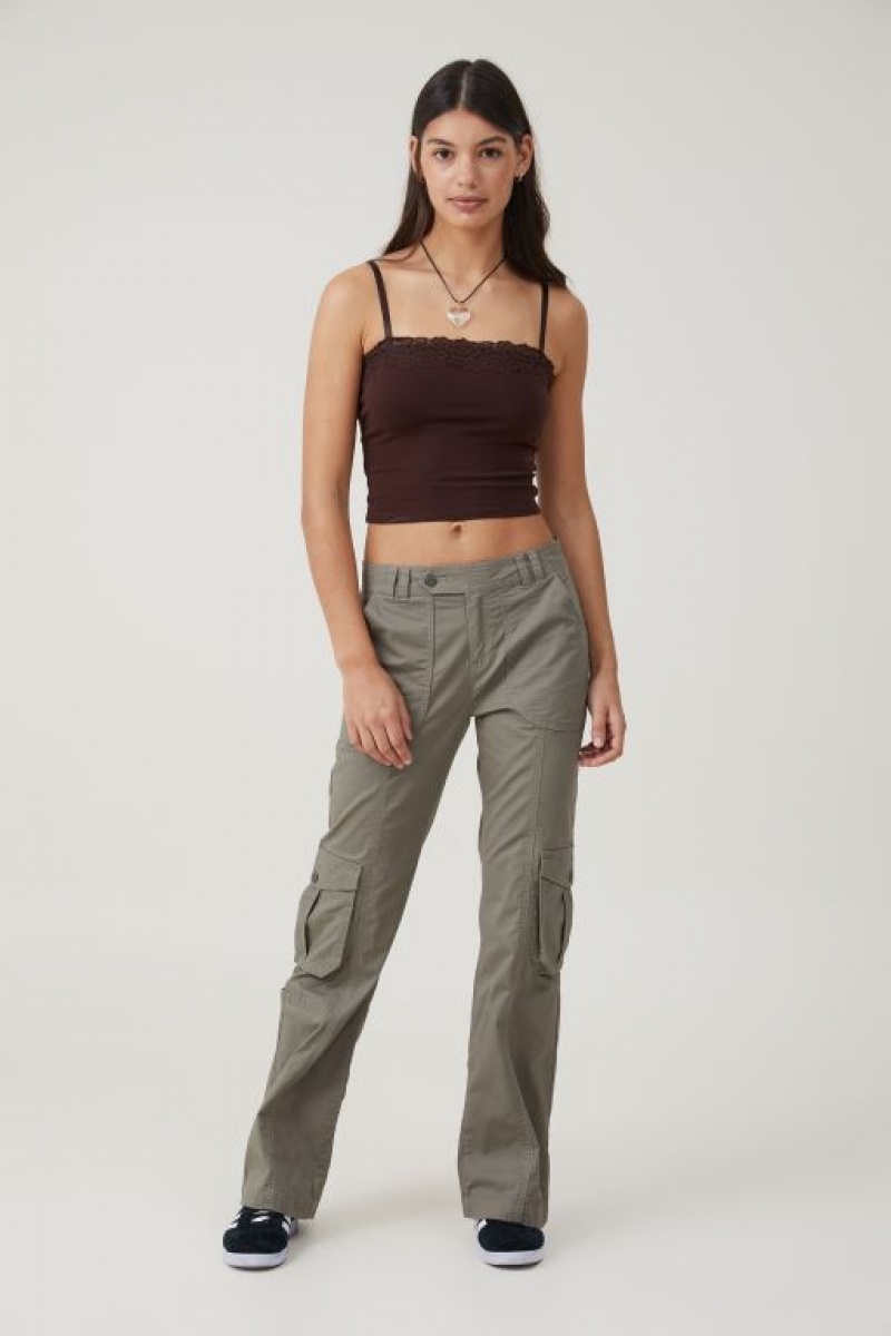 Cotton On Bootleg Cargo Flare Women\'s Pants Woodland | 5BcaqiyIgH8