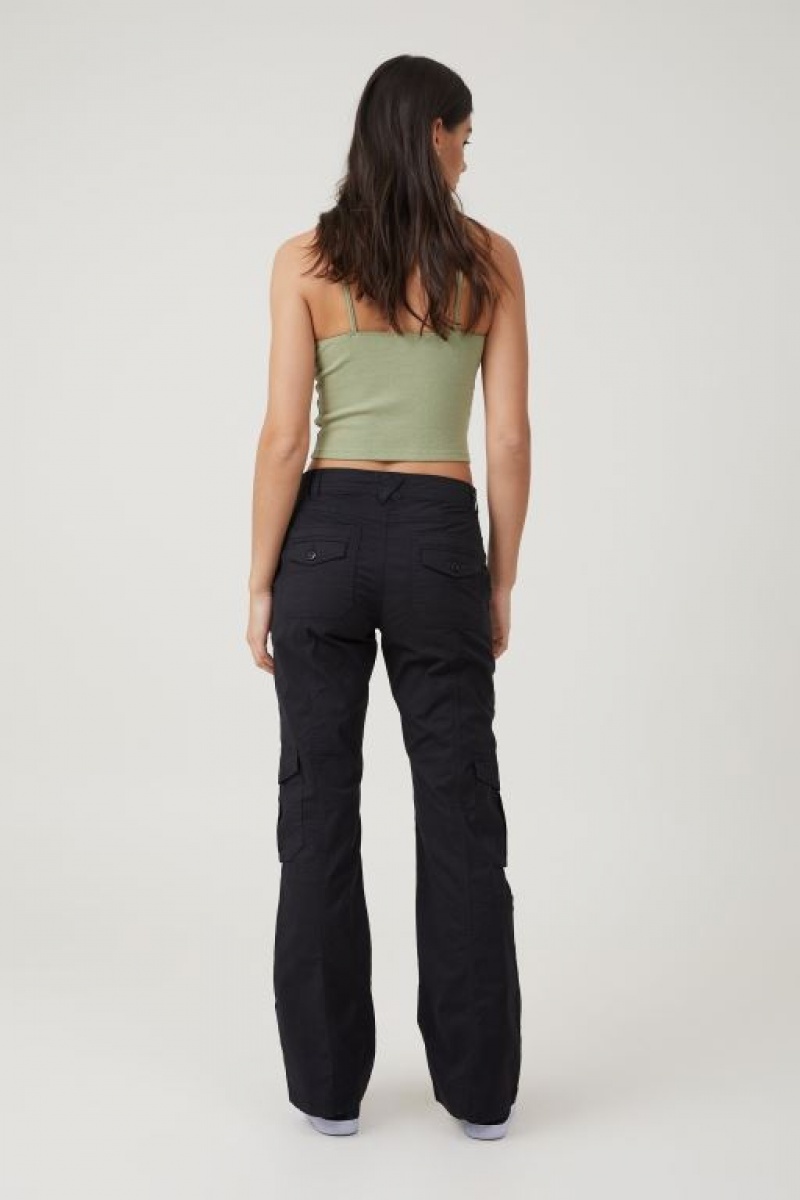Cotton On Bootleg Cargo Flare Women's Pants Black | V5zhH3ycFLY