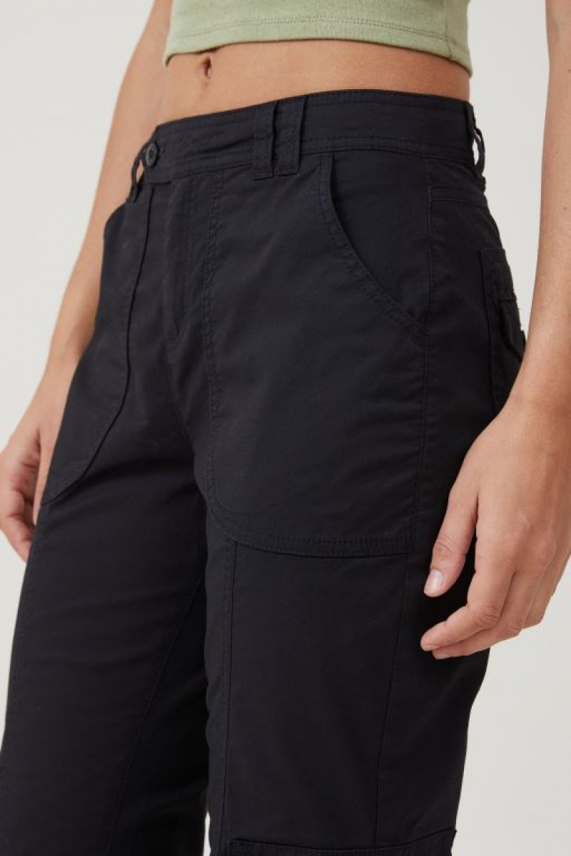 Cotton On Bootleg Cargo Flare Women's Pants Black | V5zhH3ycFLY