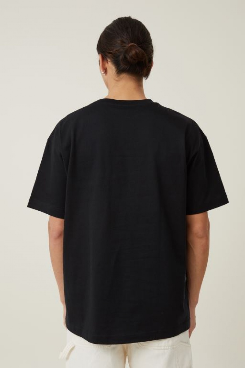 Cotton On Box Fit Men's Graphic T-Shirts Black | il5rB60zZiQ