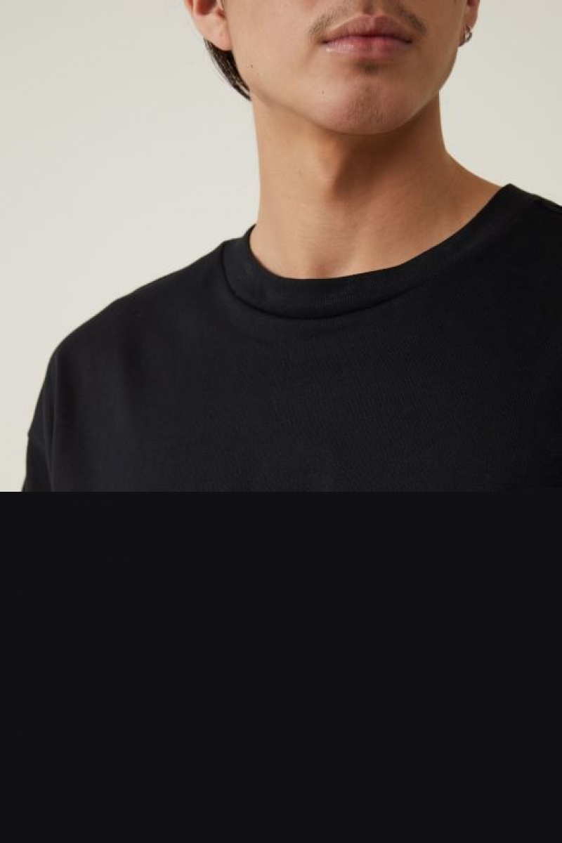 Cotton On Box Fit Men's Graphic T-Shirts Black | il5rB60zZiQ
