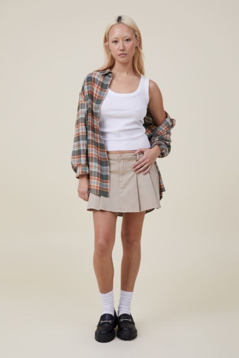 Cotton On Boyfriend Flannel Women's Shirts Linda | iFnckjRg46q