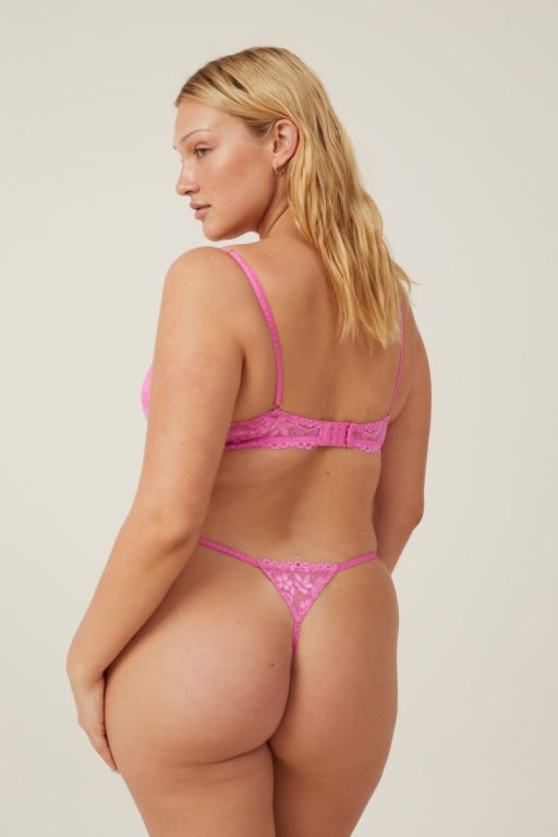Cotton On Butterfly Lace Tanga Brief Women's Thong Cupids | Bymhcibtyyf