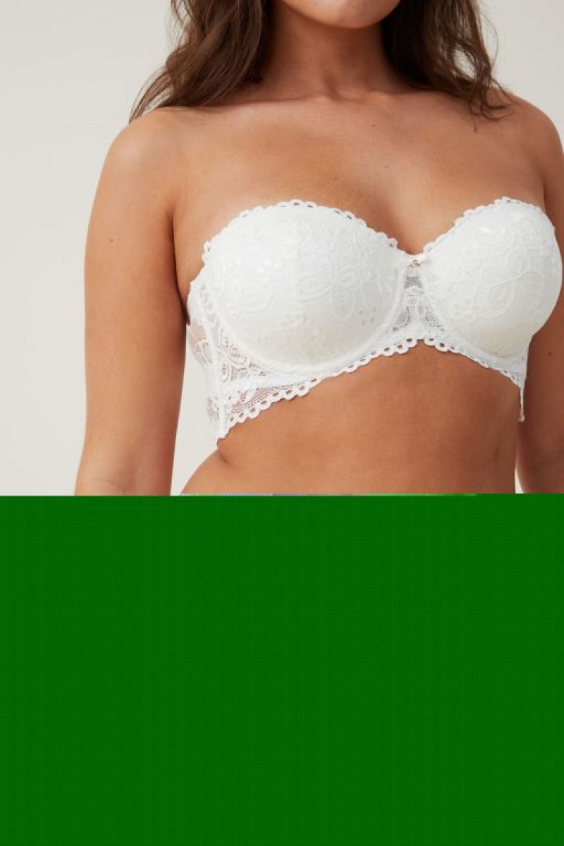 Cotton On Butterfly Lace Tanga Brief Women's Thong Cream | vJCLzRRs9Mh
