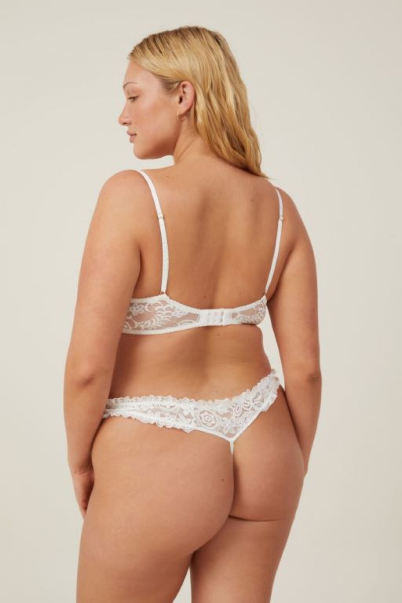 Cotton On Butterfly Lace Underwire Women's Bras Cream | PvCCn15q9ja