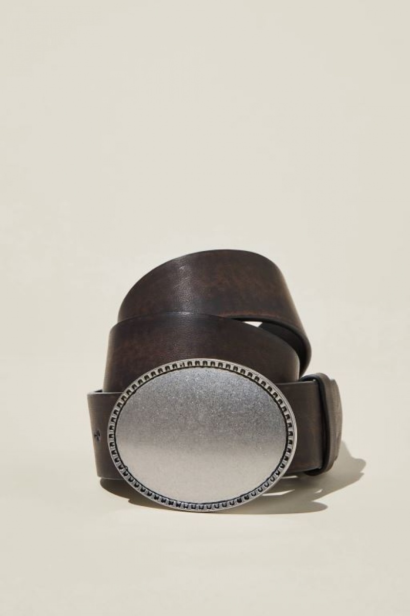 Cotton On Candace Buckle Women\'s Belts Dark Brown / Silver | BMtXpqZth4E