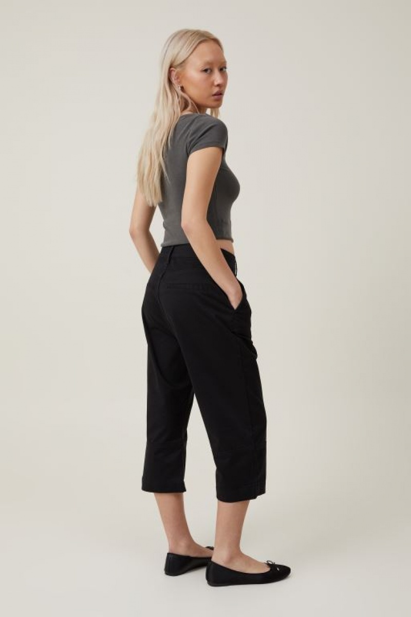 Cotton On Capri Women's Pants Black | 2cvBYbJNAYv