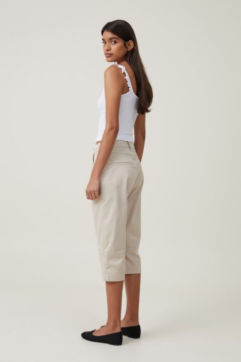 Cotton On Capri Women's Pants Grey | s8fq5R0ZFtv
