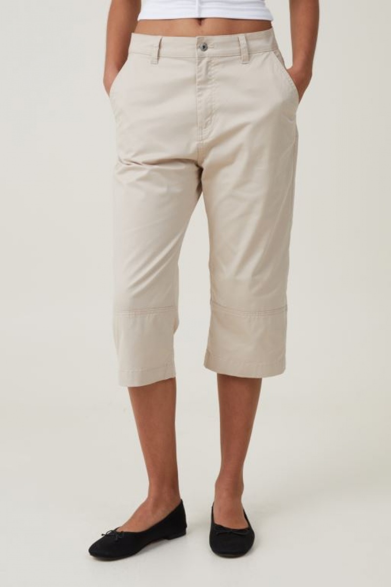 Cotton On Capri Women's Pants Grey | s8fq5R0ZFtv
