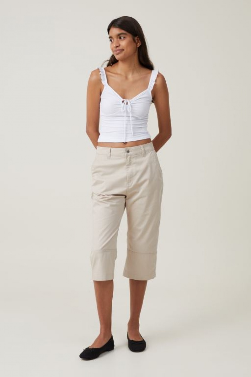 Cotton On Capri Women\'s Pants Grey | s8fq5R0ZFtv