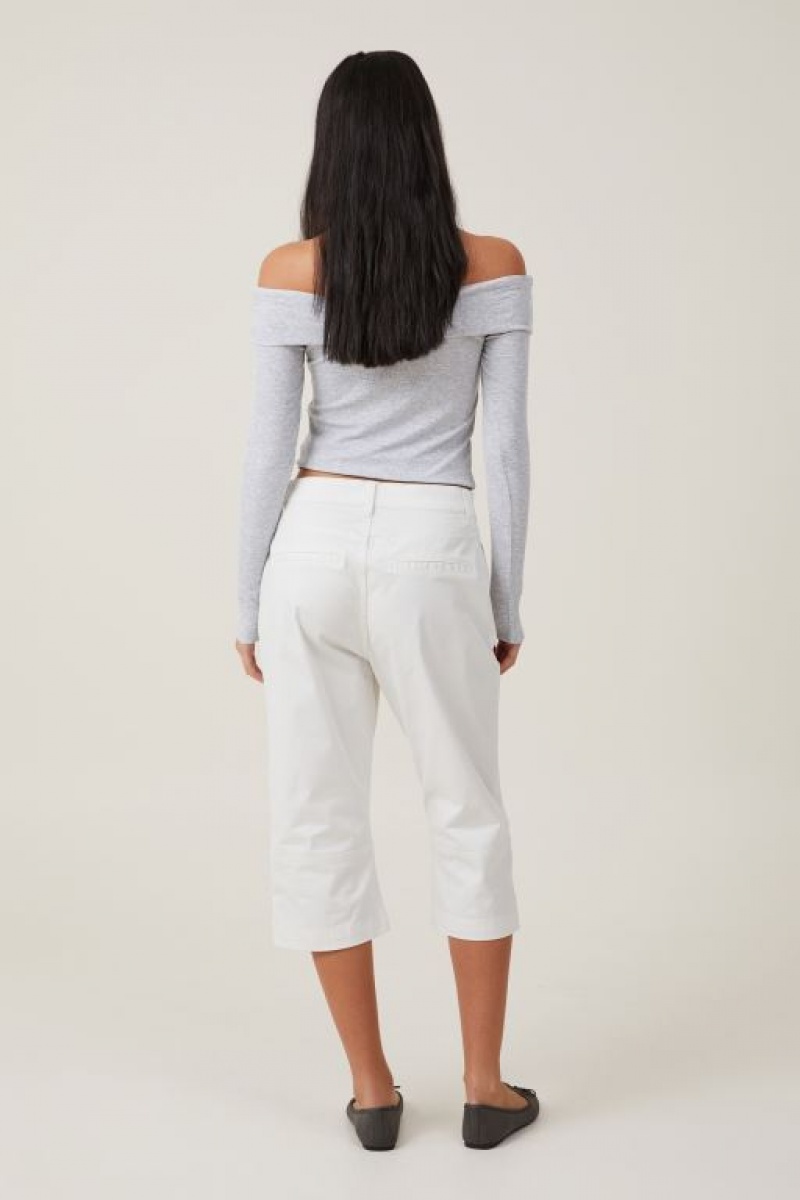 Cotton On Capri Women's Pants White | bY5DBcbRrPp