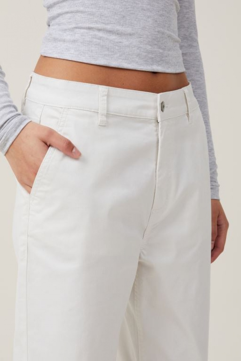 Cotton On Capri Women's Pants White | bY5DBcbRrPp