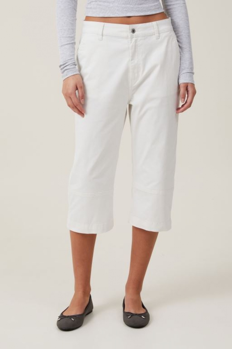 Cotton On Capri Women's Pants White | bY5DBcbRrPp