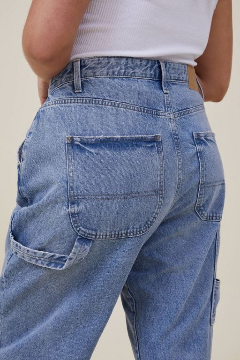 Cotton On Carpenter Jean Women's Pants Blue | xNbAJtBfHTi