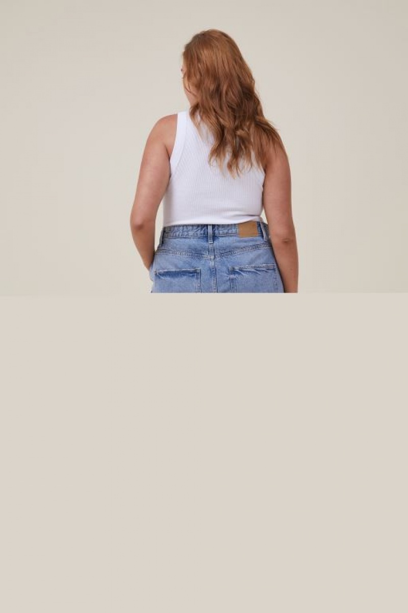 Cotton On Carpenter Jean Women's Pants Blue | xNbAJtBfHTi