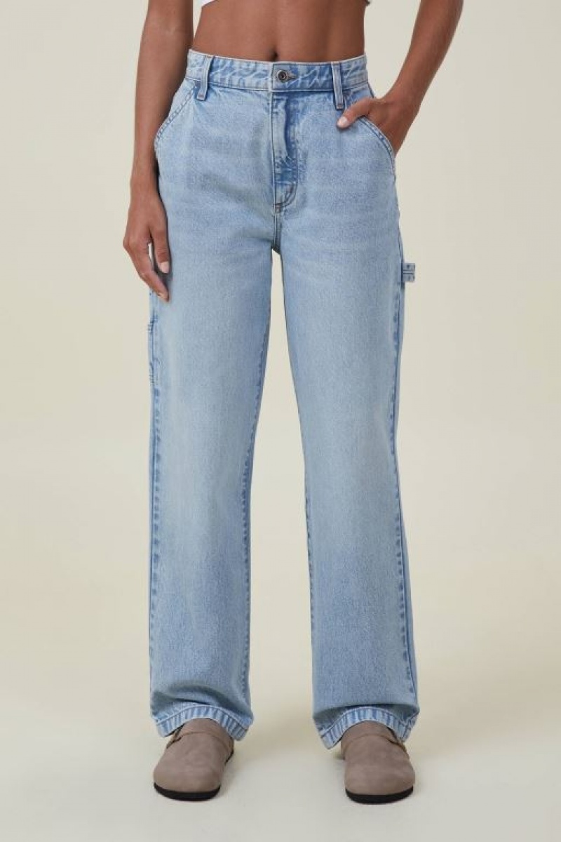 Cotton On Carpenter Women's Jeans Blue | uBOJBfFX0Yq