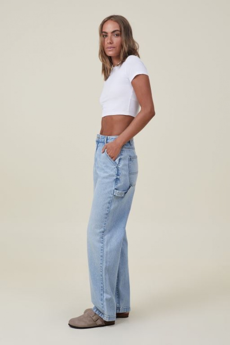 Cotton On Carpenter Women's Jeans Blue | uBOJBfFX0Yq