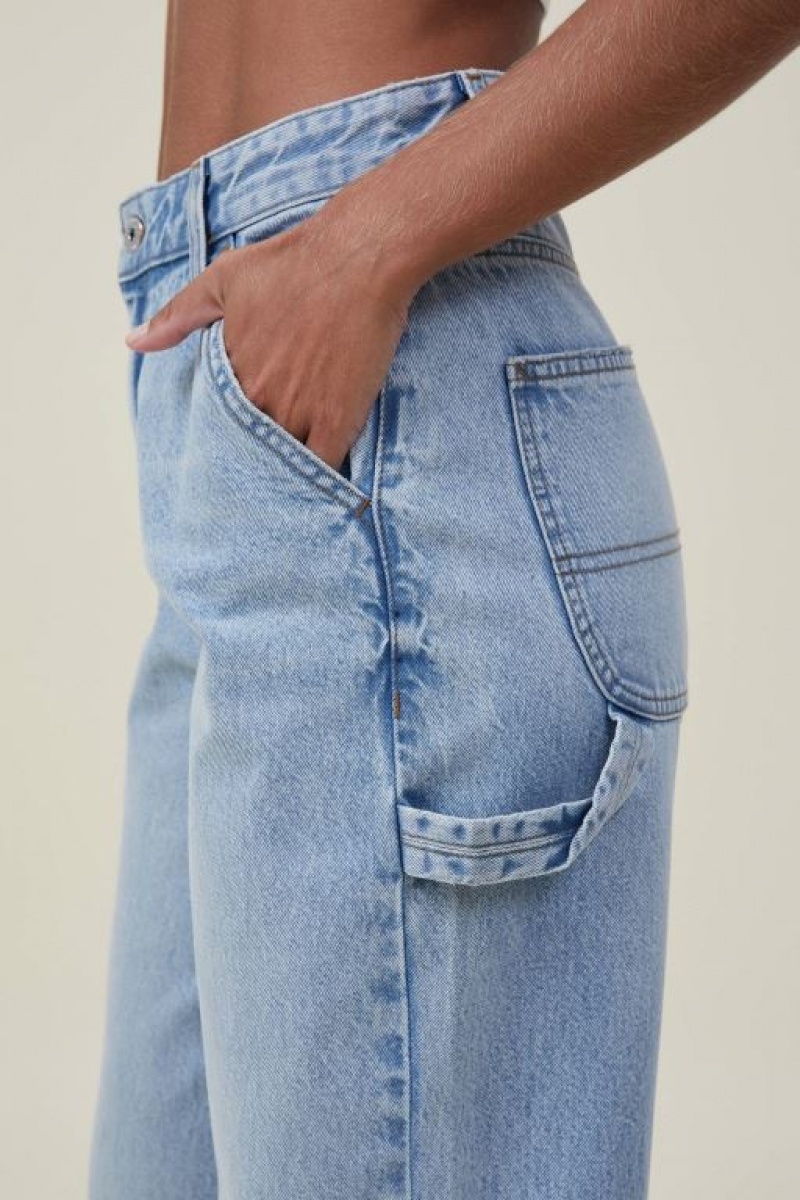 Cotton On Carpenter Women's Jeans Blue | uBOJBfFX0Yq
