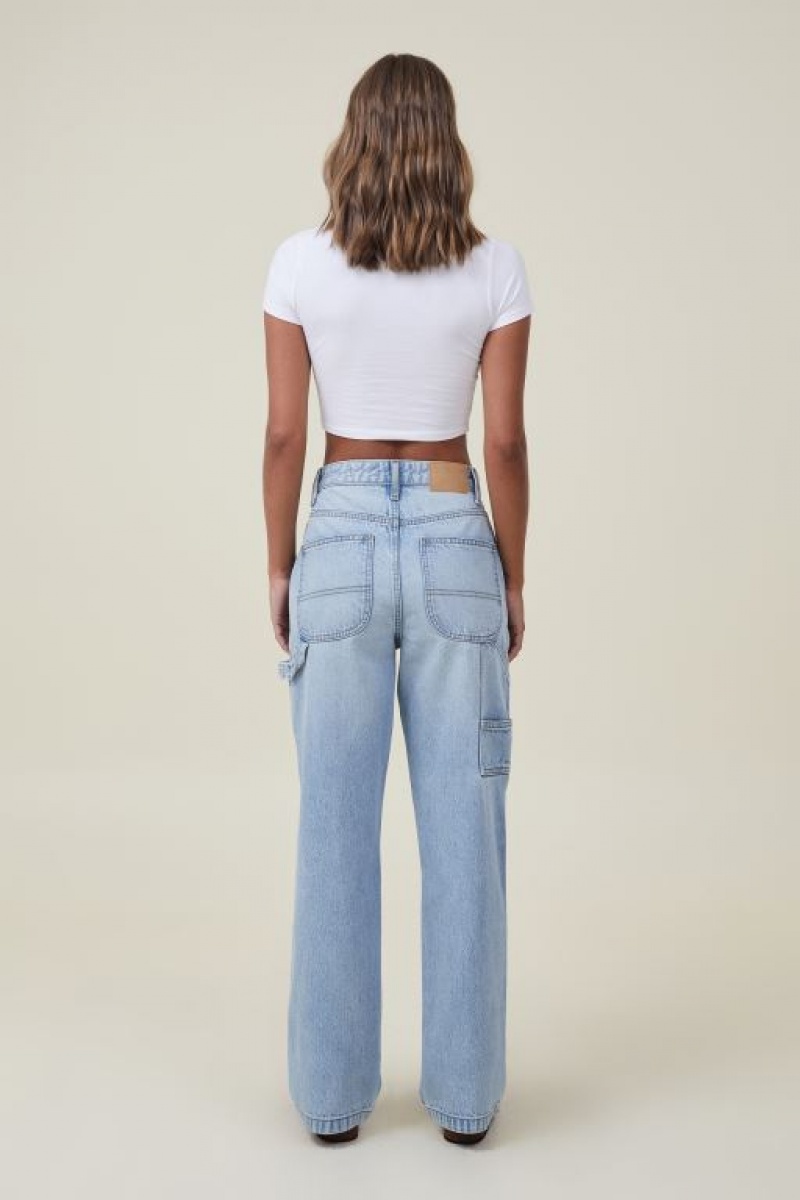 Cotton On Carpenter Women's Jeans Blue | uBOJBfFX0Yq