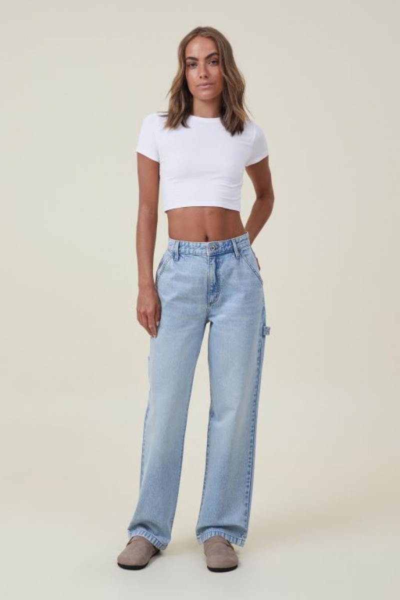 Cotton On Carpenter Women\'s Jeans Blue | uBOJBfFX0Yq