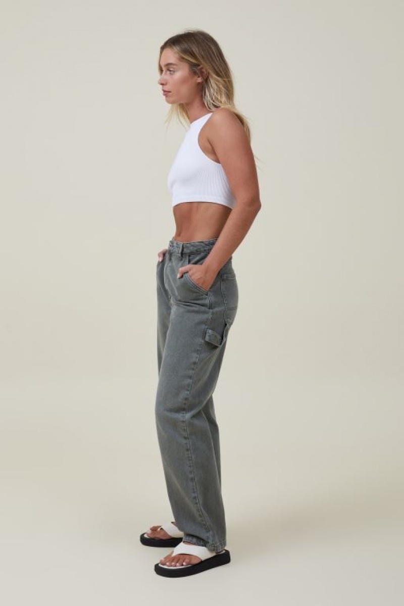 Cotton On Carpenter Women's Jeans Green | fg2VOPagCzO