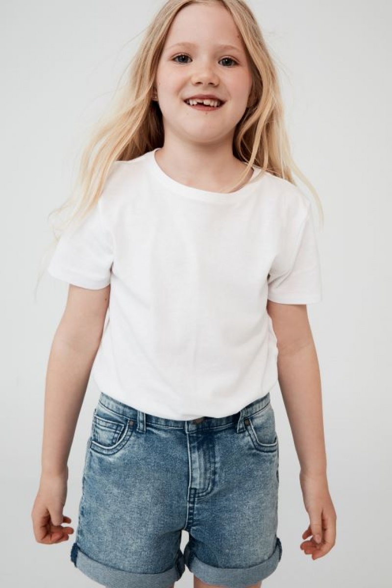 Cotton On Cassandra Denim Girls' Shorts Blue Wash | PxpbV9kVHR4