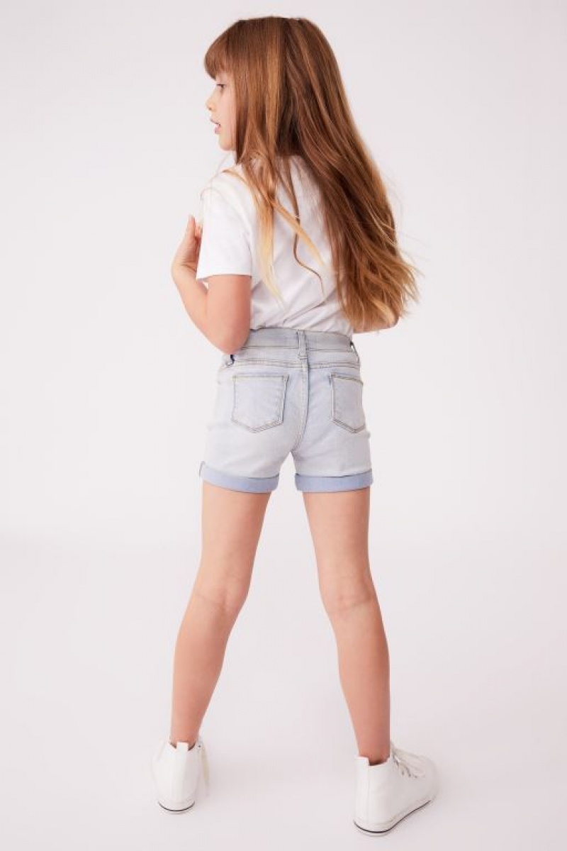 Cotton On Cassandra Denim Girls' Shorts Blue Wash | jeRSxYu23Df