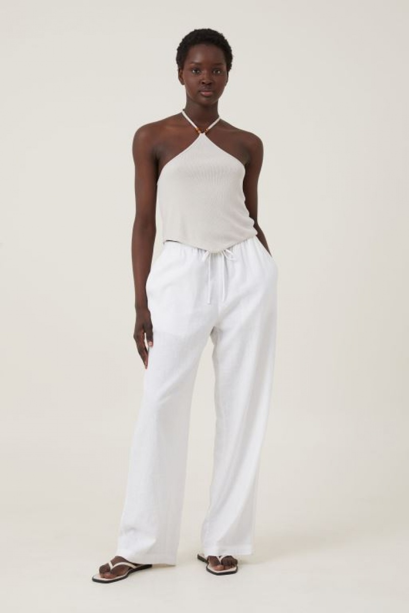 Cotton On Cassie Beaded Halter Women's Tanks Grey | zOs1Anu6e8p