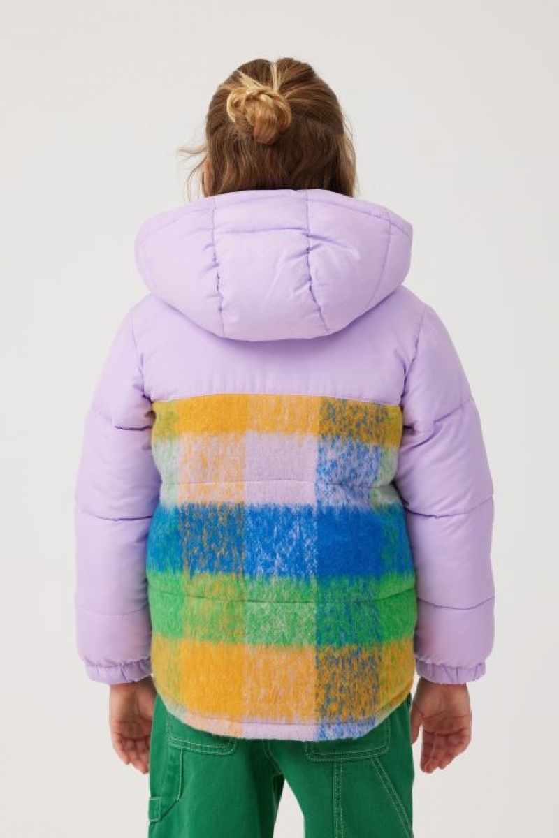 Cotton On Charlotte Puffer Girls' Jackets Purple | BtTqZeT2VmJ