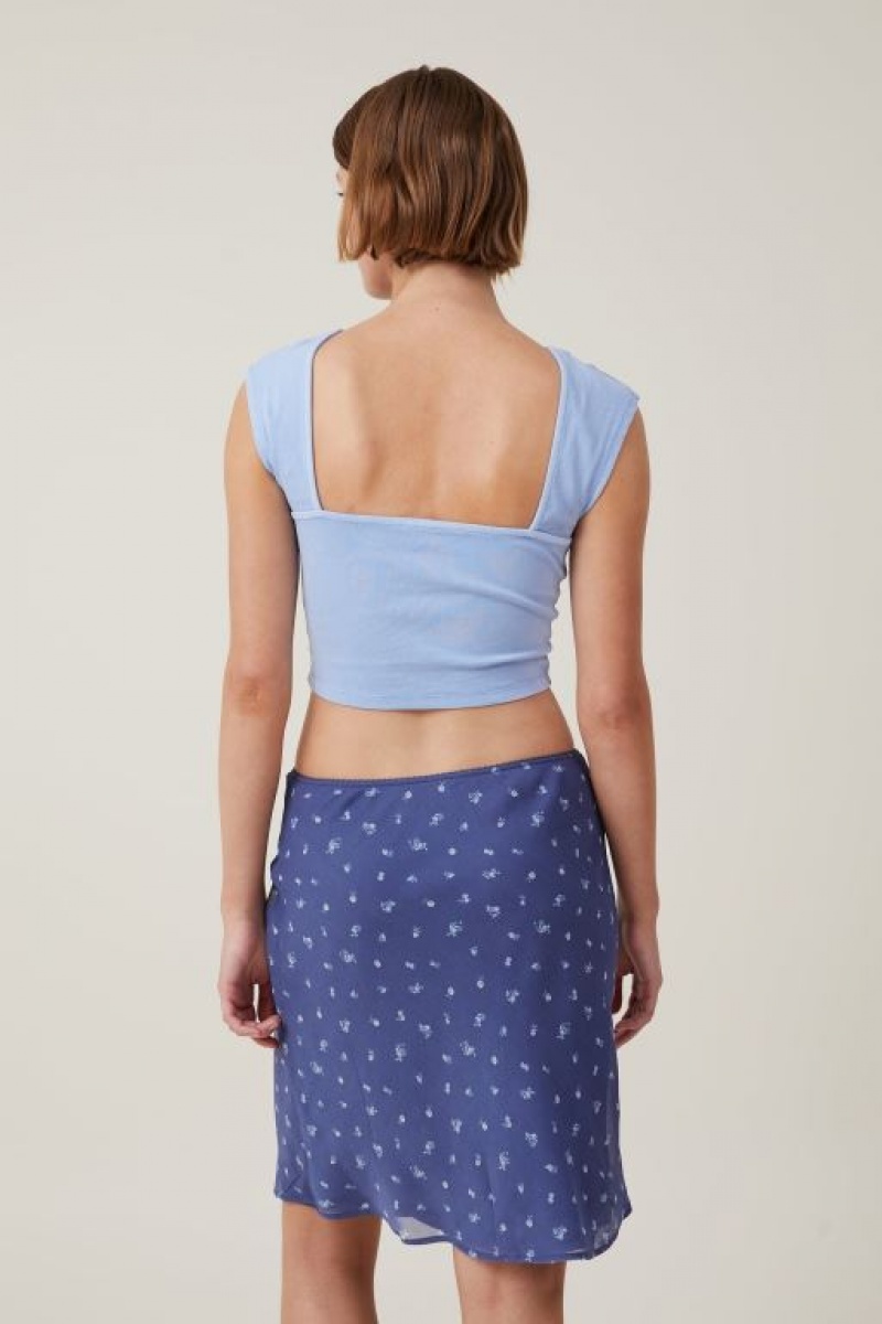 Cotton On Chiffon Slip Women's Skirt Navy | PBRJkvl5wzi