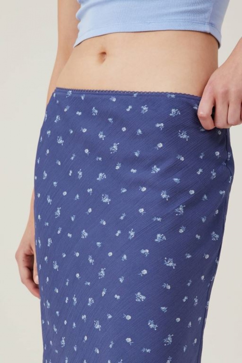 Cotton On Chiffon Slip Women's Skirt Navy | PBRJkvl5wzi