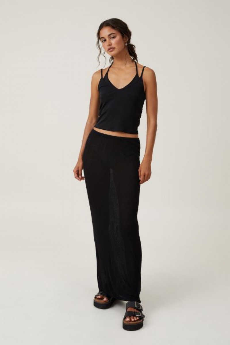 Cotton On Chloe Multi Strap Women's Cami Black | aj1X5vQ5Urr