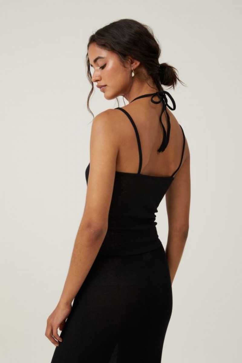 Cotton On Chloe Multi Strap Women's Cami Black | aj1X5vQ5Urr