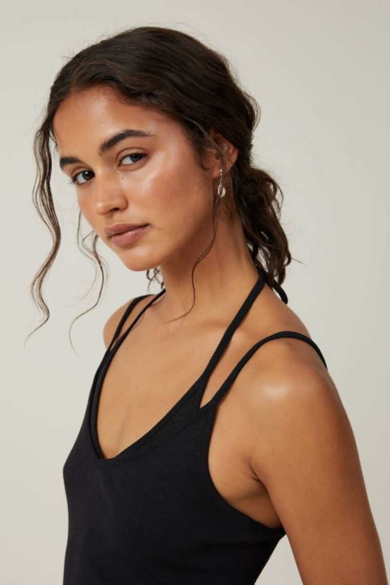 Cotton On Chloe Multi Strap Women's Cami Black | aj1X5vQ5Urr