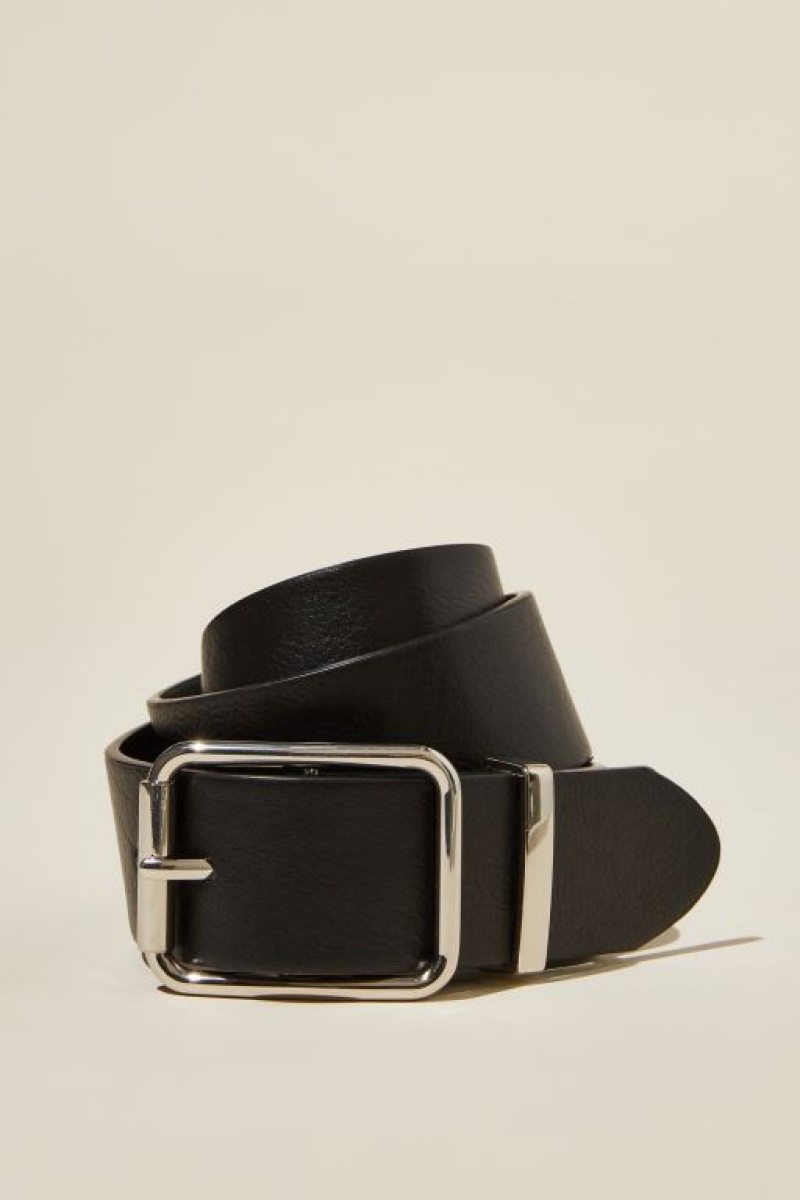 Cotton On Chunky Dad Women's Belts Black / Silver | qS3cdPSQlAr