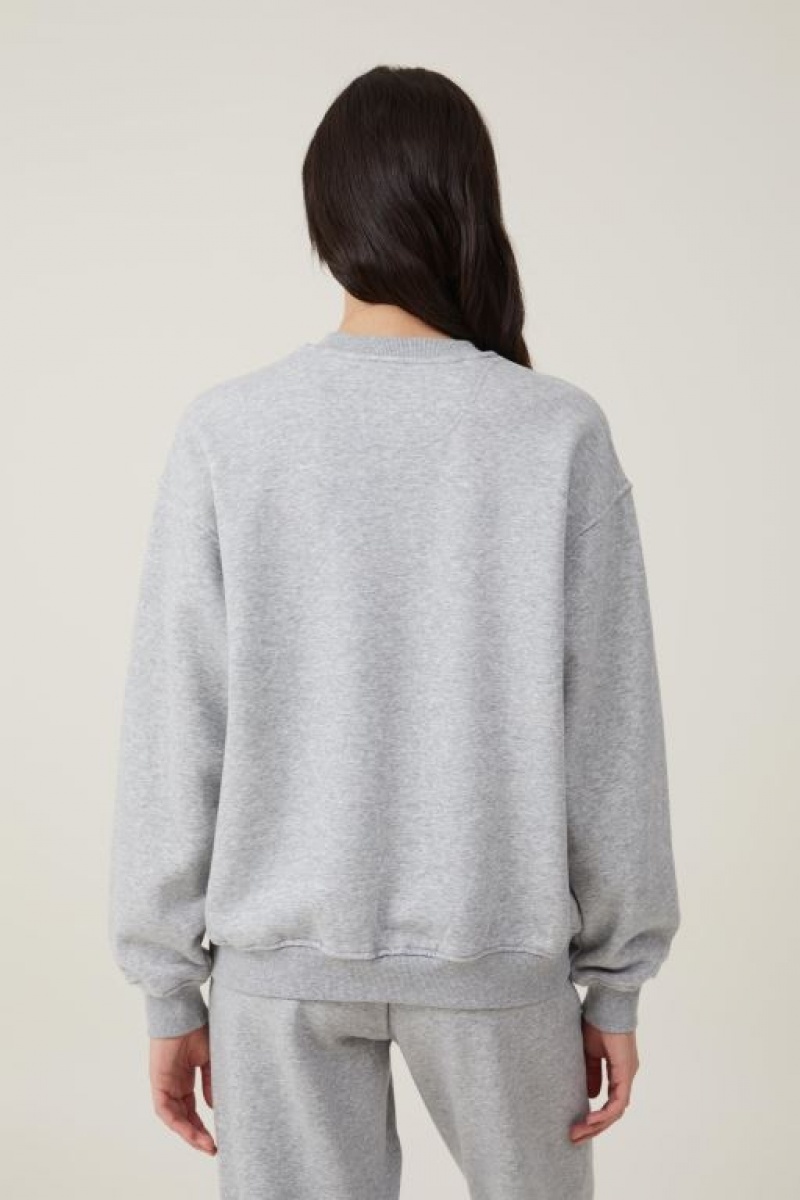 Cotton On Classic Crew Sweatshirt Women's Hoodie Grey | PFITZ3v87WH
