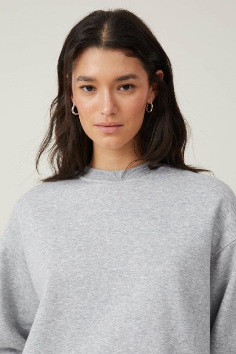Cotton On Classic Crew Sweatshirt Women's Hoodie Grey | PFITZ3v87WH