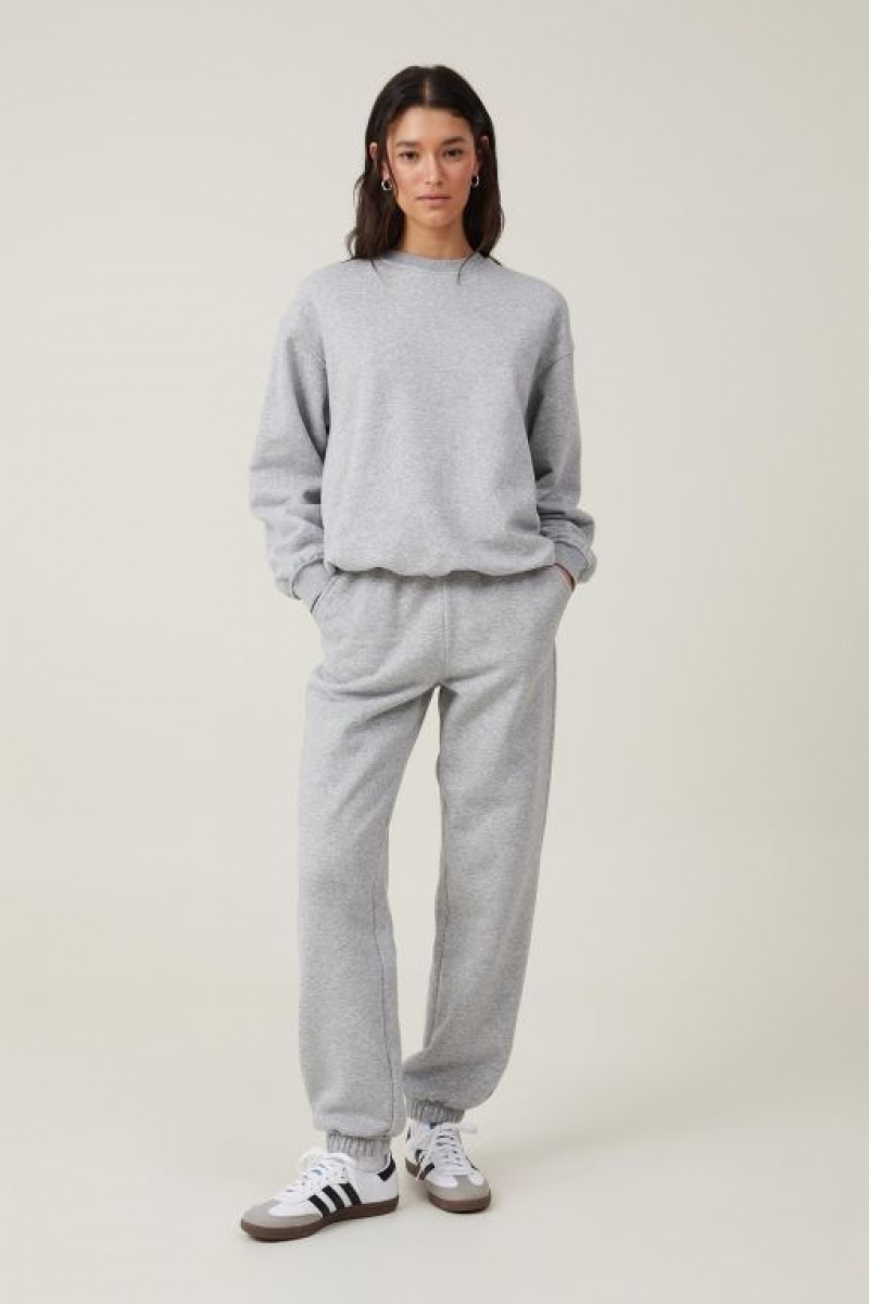 Cotton On Classic Crew Sweatshirt Women's Track Pants Grey | qoj9c0NmcBh
