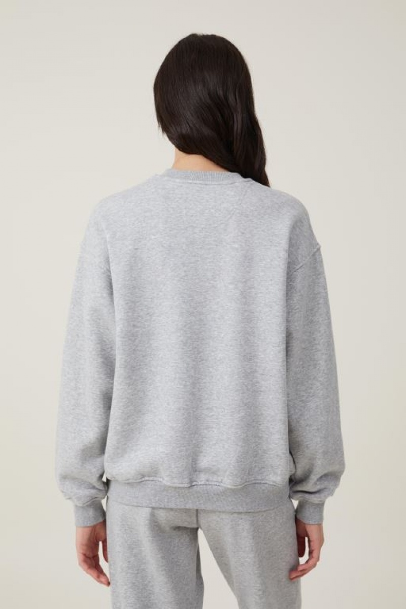 Cotton On Classic Crew Sweatshirt Women's Track Pants Grey | qoj9c0NmcBh